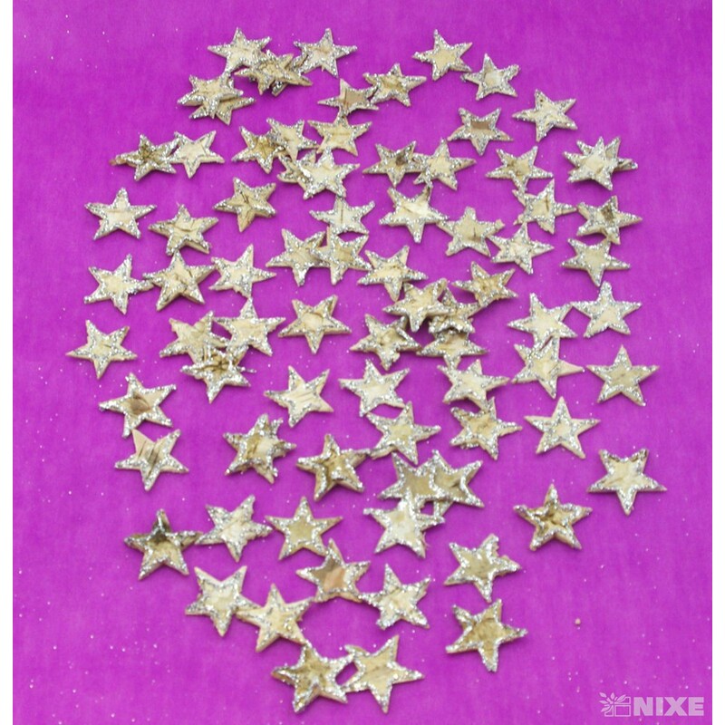 HVĚZDA BŘÍZA GLITR 3,5cm 80ks*MIX BAREV