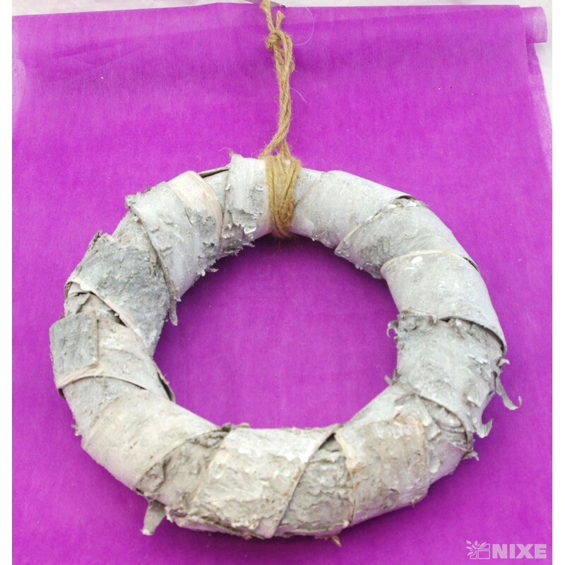 VĚNEC BŘÍZA 34cm*BÍLÁ