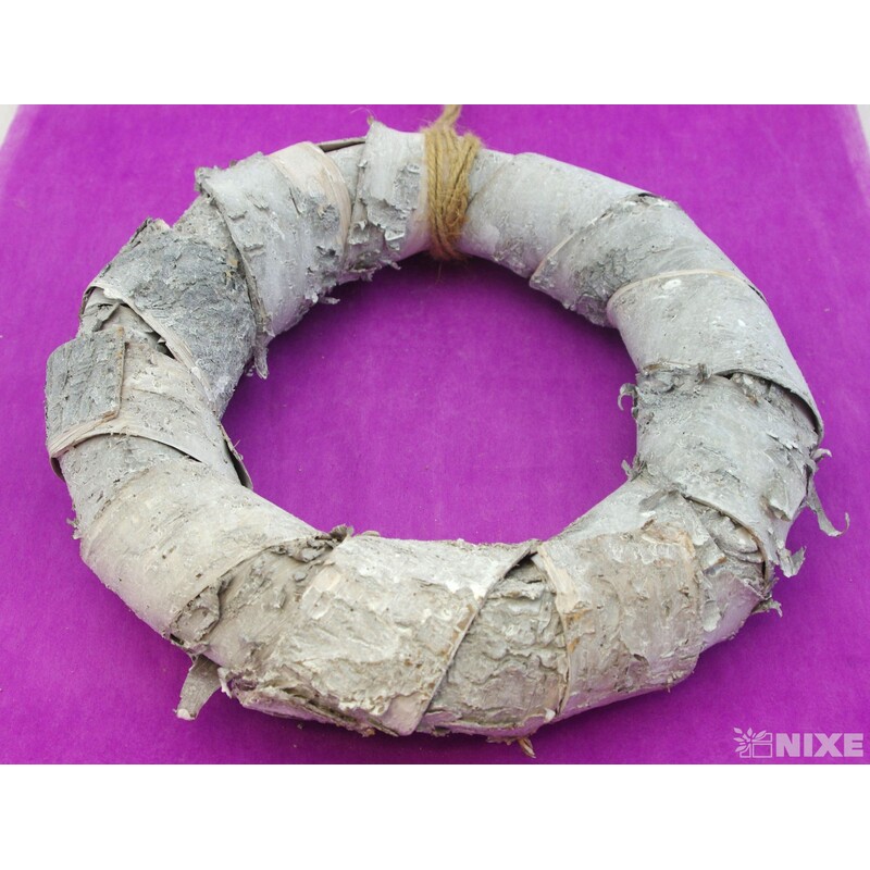 VĚNEC BŘÍZA 34cm*BÍLÁ