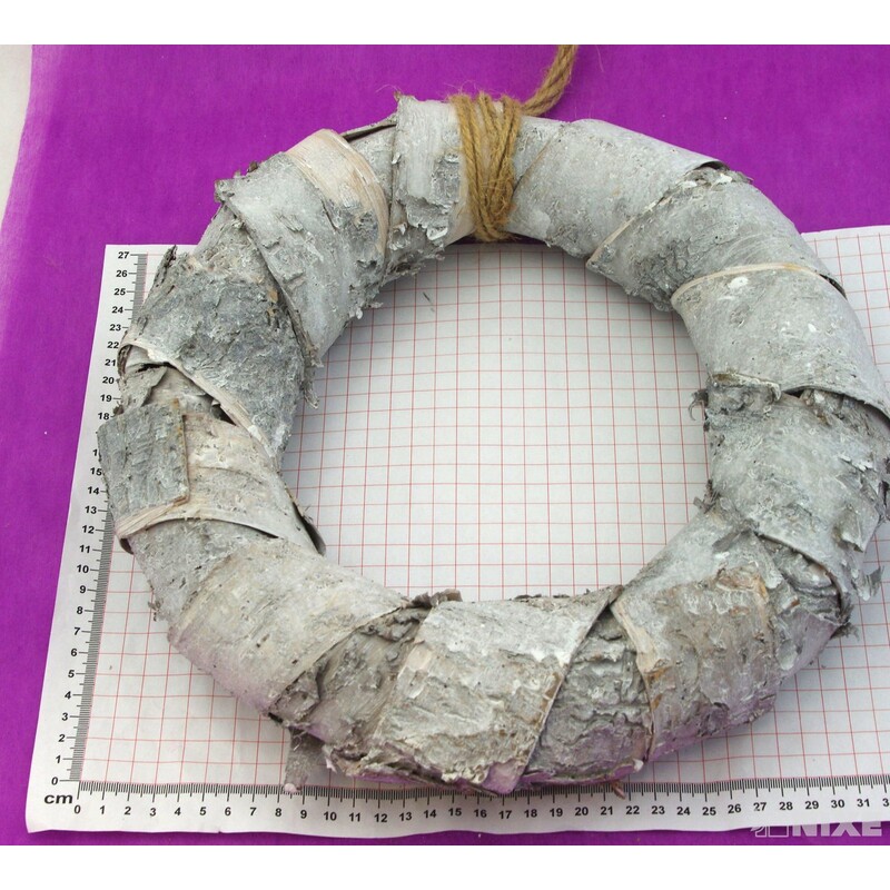 VĚNEC BŘÍZA 34cm*BÍLÁ