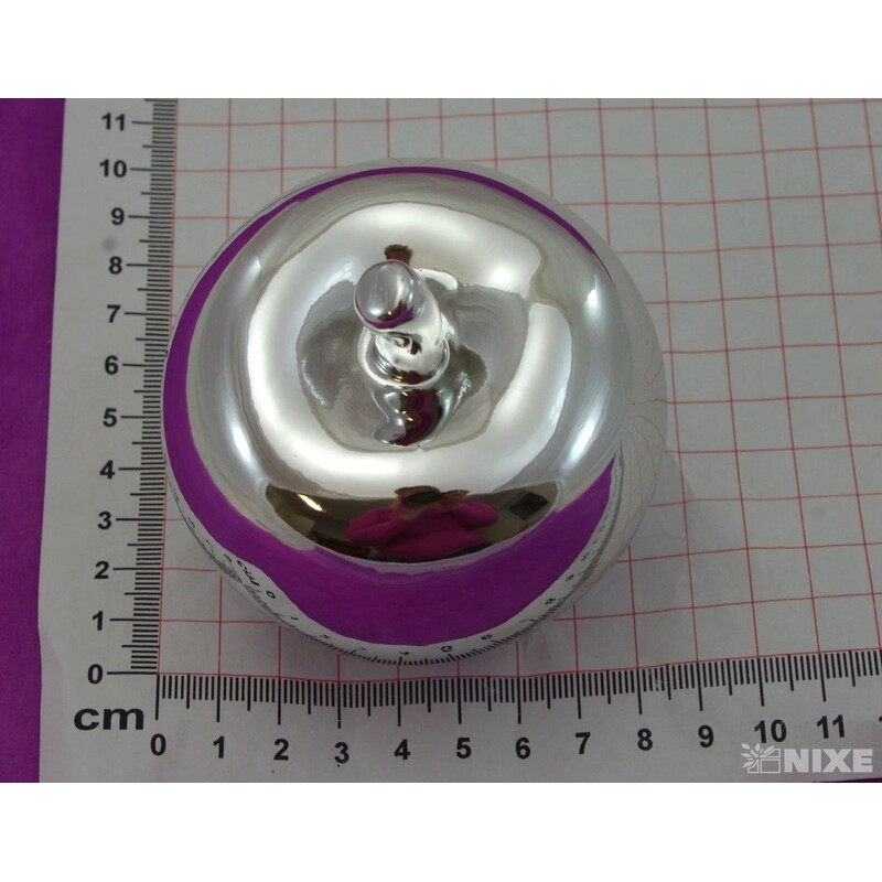 JABLKO PORCELÁN 7cm*STŘÍBRNÁ