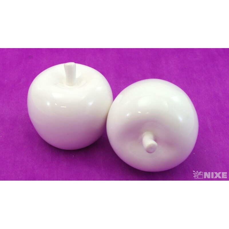 JABLKO PORCELÁN 7cm*BÍLÁ