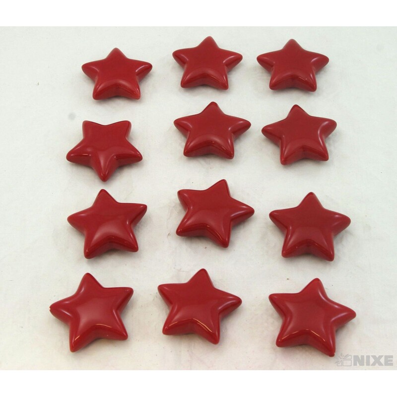 HVĚZDA PORCELÁN 7cm*ČERVENÁ