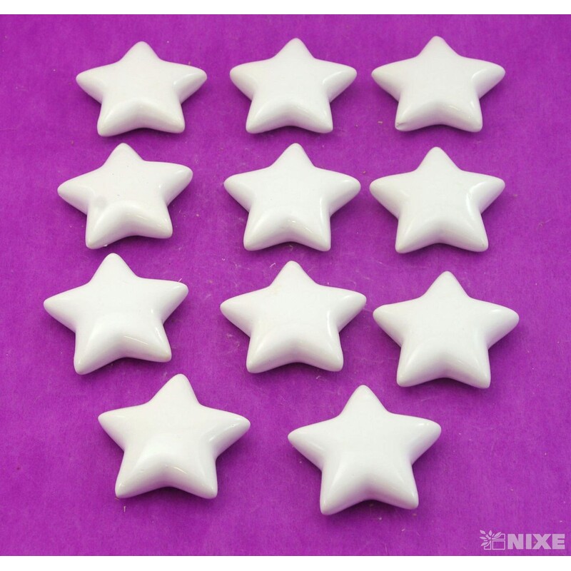 HVĚZDA PORCELÁN 7cm*BÍLÁ