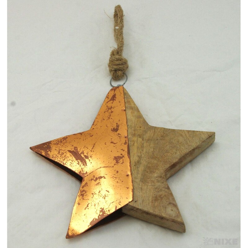 ZÁVĚS HVĚZDA 20cm*PŘÍRODNÍ