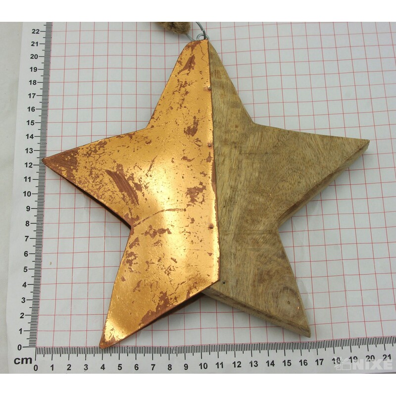 ZÁVĚS HVĚZDA 20cm*PŘÍRODNÍ