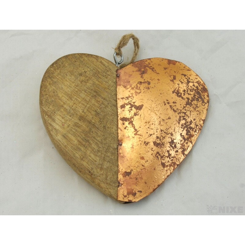 ZÁVĚS SRDCE 10cm*PŘÍRODNÍ