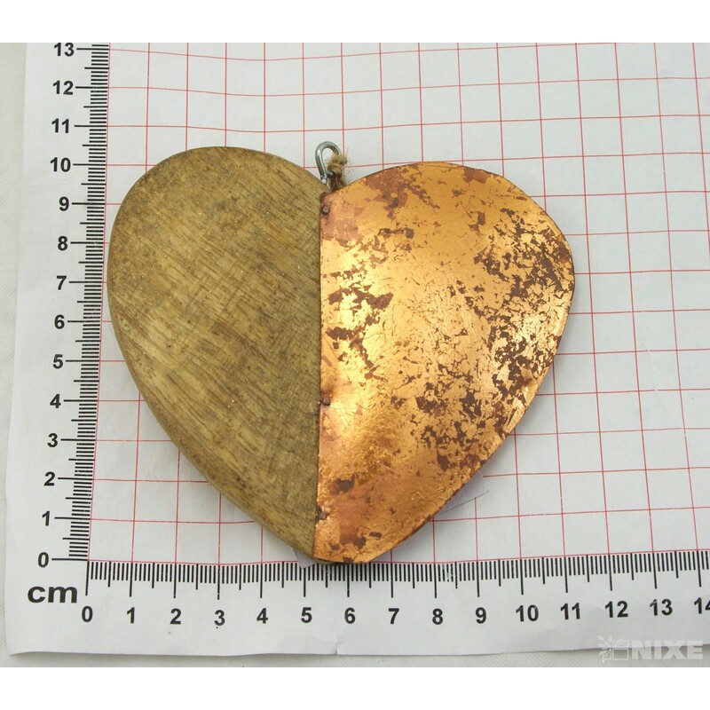 ZÁVĚS SRDCE 10cm*PŘÍRODNÍ