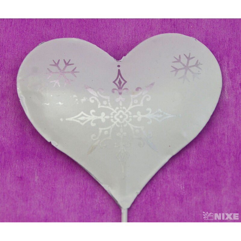 ZÁPICH VÁNOCE KOV 7x30cm 18ks*BÍLÁ