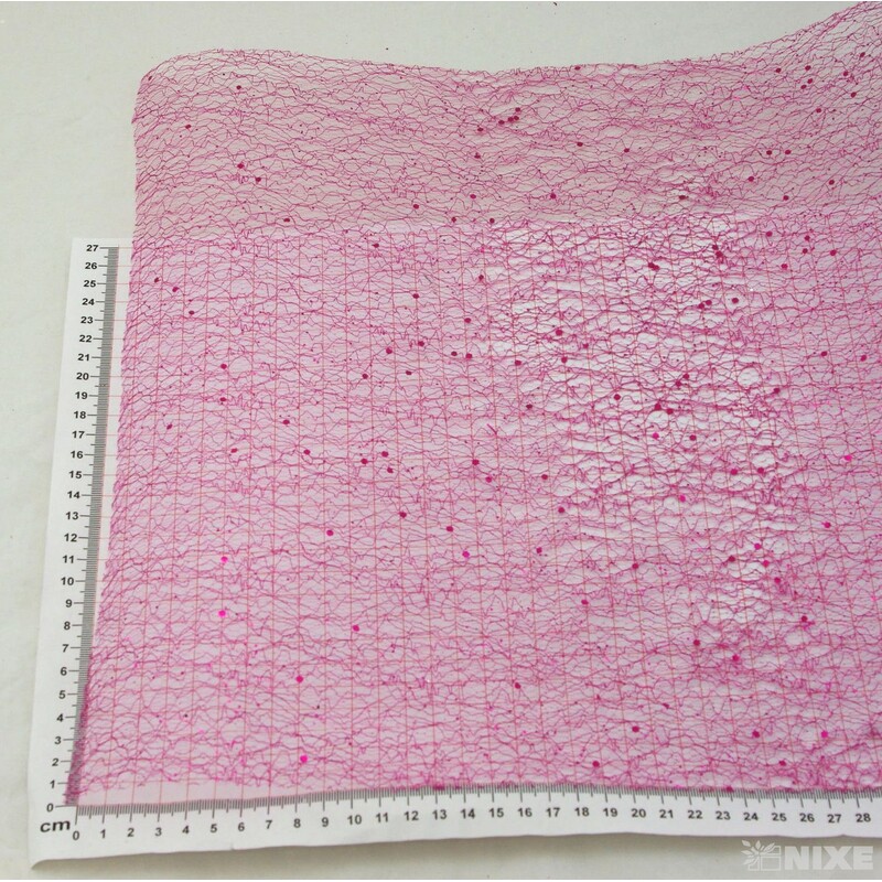 SPIDER ORGANZA BROKÁT 39cmx5yd*FUXIE