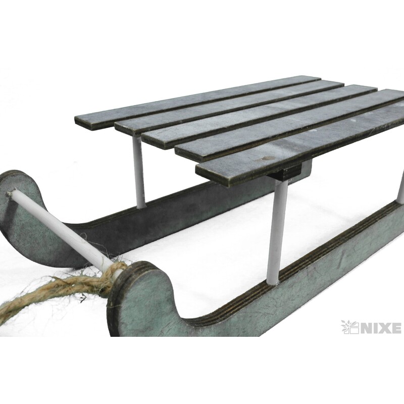 SÁŇKY DŘEVO 38cm*MIX BAREV