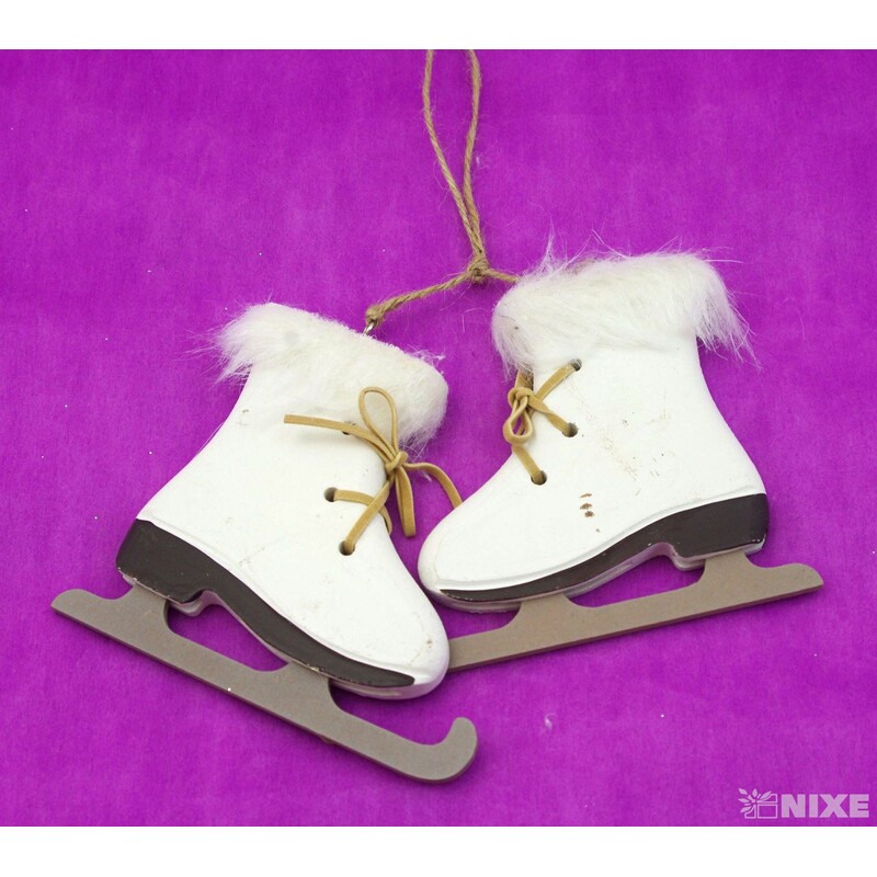 BRUSLE DŘEVO 10x9cm 2ks*BÍLÁ