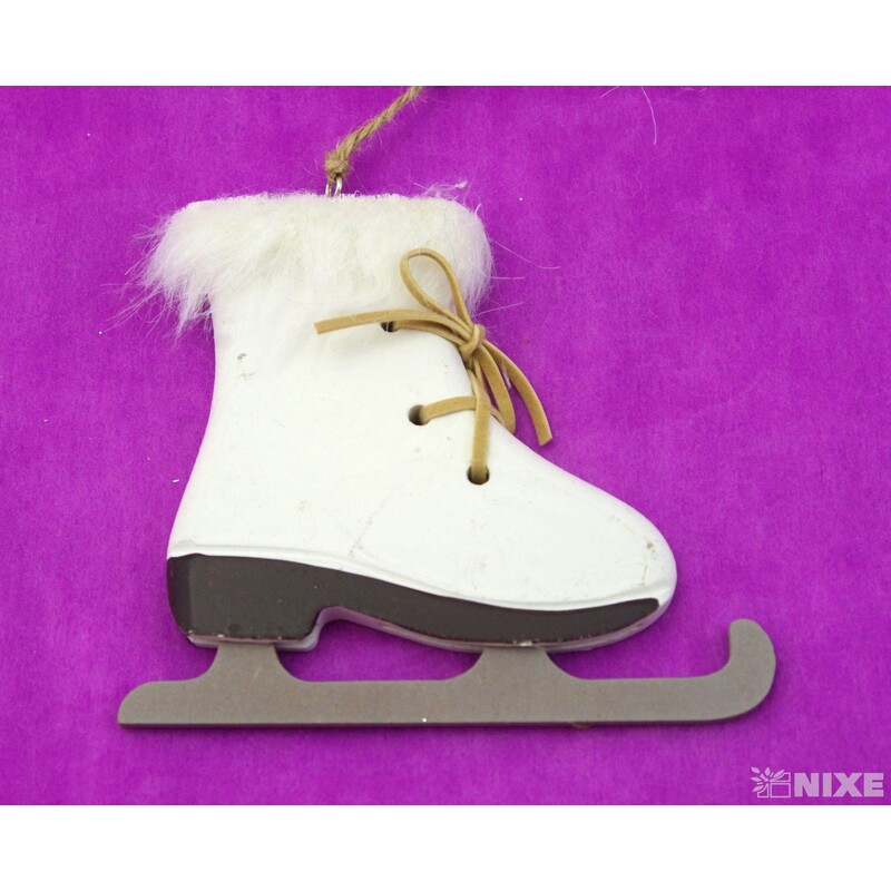 BRUSLE DŘEVO 10x9cm 2ks*BÍLÁ