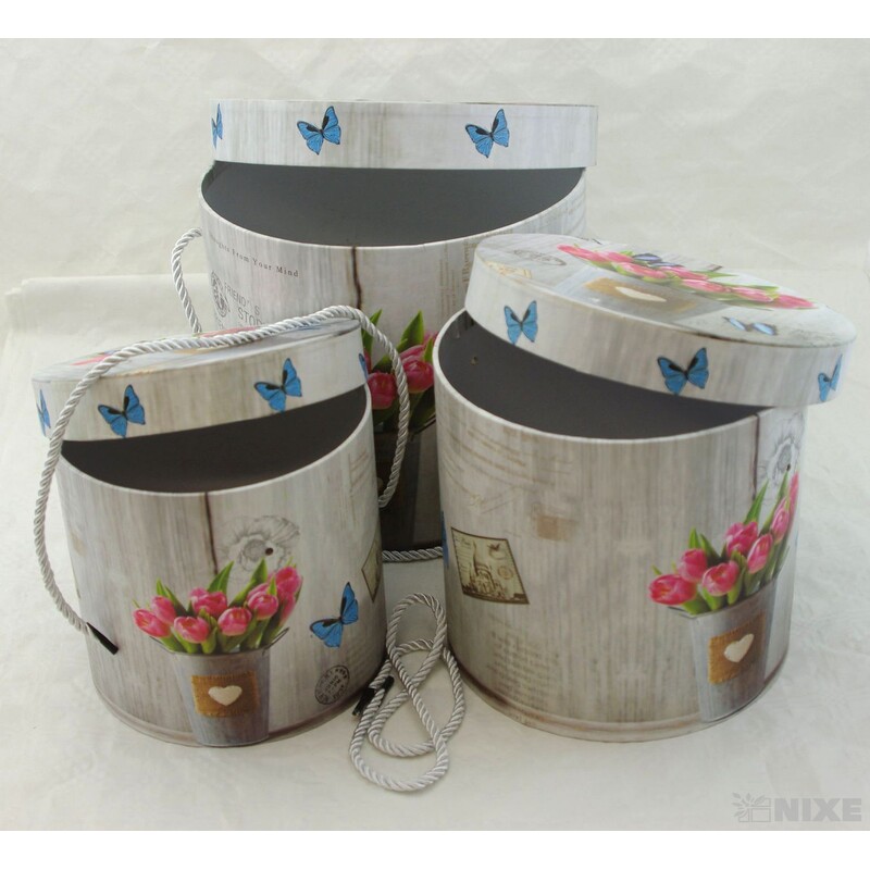 KVĚTINOVÝ BOX MIX 3ks pr. 12x11cm 15x14cm 17x16cm*