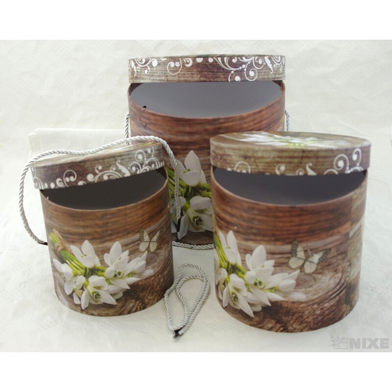 KVĚTINOVÝ BOX MIX 3ks pr. 12x11cm 15x14cm 17x16cm*