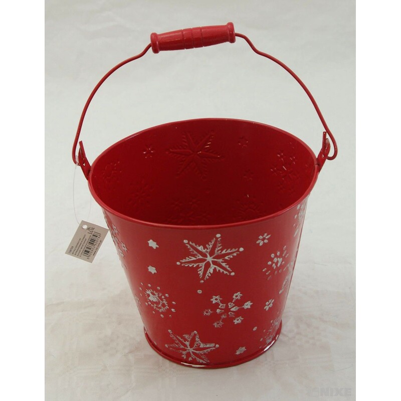 PLECHOVÝ KBELÍK 12x14cm*ČERVENÁ