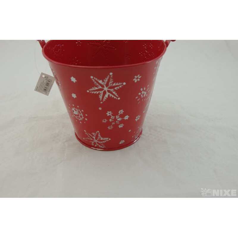 PLECHOVÝ KBELÍK 12x14cm*ČERVENÁ