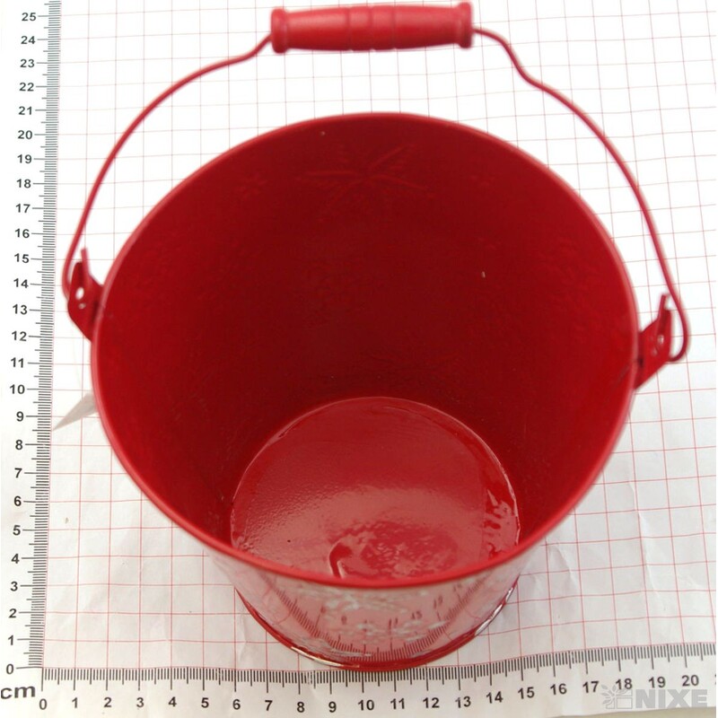 PLECHOVÝ KBELÍK 12x14cm*ČERVENÁ