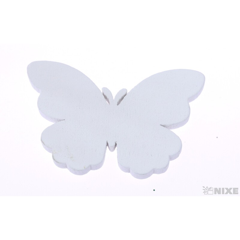 MOTÝL DŘEVO 5-7cm 12ks*BÍLÁ
