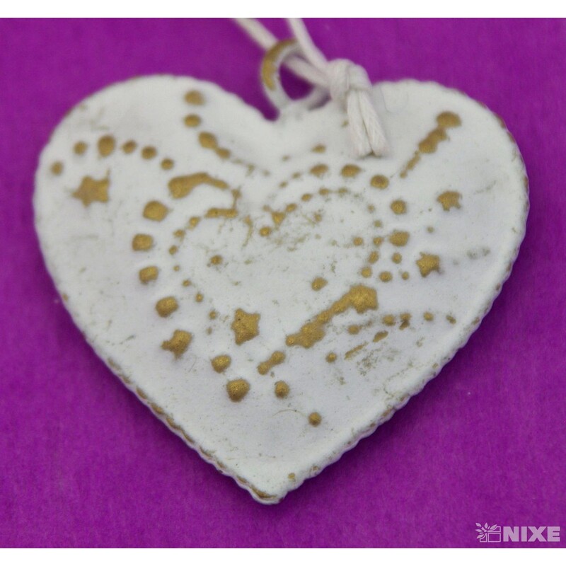 ZÁVĚS KOV VÁNOCE 5cm*BÍLÁ