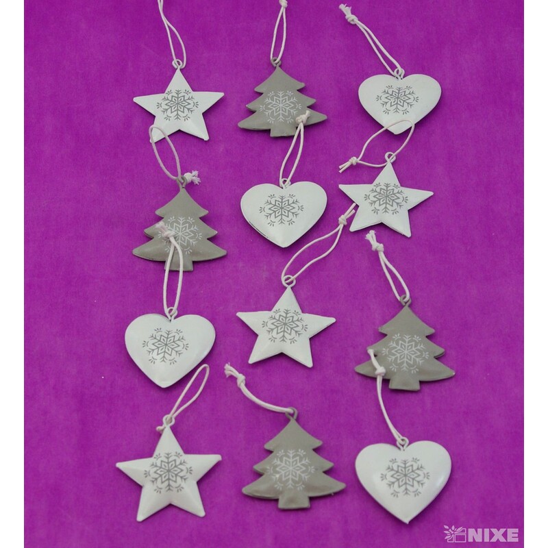 ZÁVĚS KOV VÁNOCE 5cm*MIX BAREV