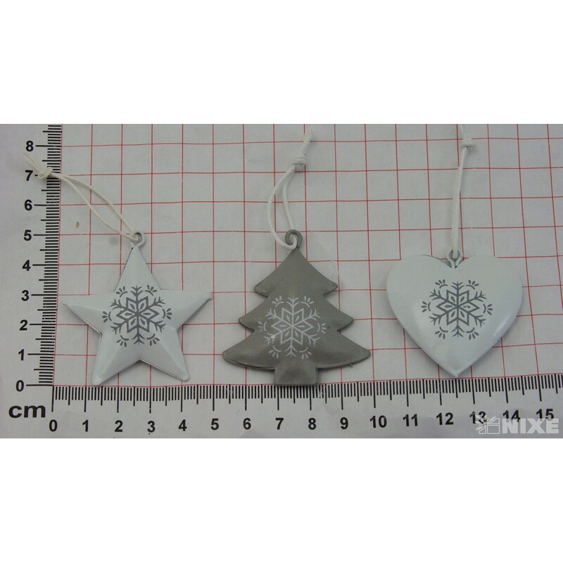 ZÁVĚS KOV VÁNOCE 5cm*MIX BAREV