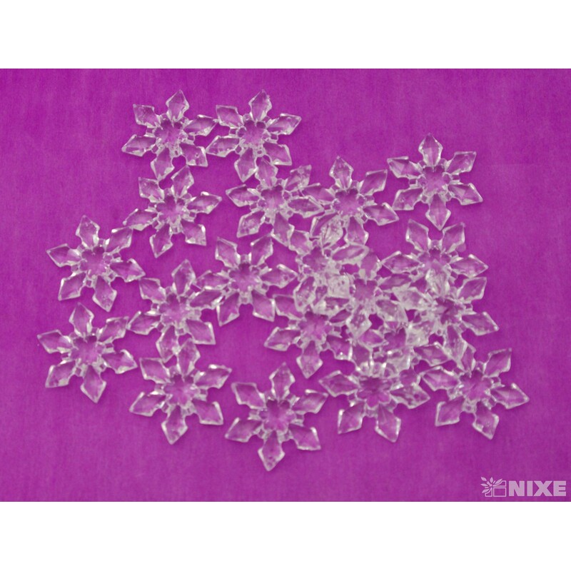 ZÁVĚS AKRYL VLOČKA 3,5cm 20ks*PRŮHLEDNÁ