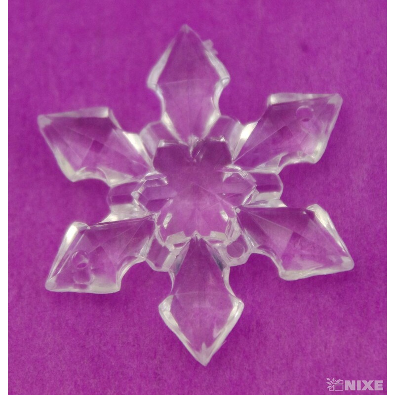 ZÁVĚS AKRYL VLOČKA 3,5cm 20ks*PRŮHLEDNÁ