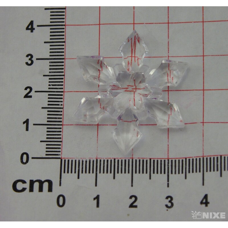 ZÁVĚS AKRYL VLOČKA 3,5cm 20ks*PRŮHLEDNÁ