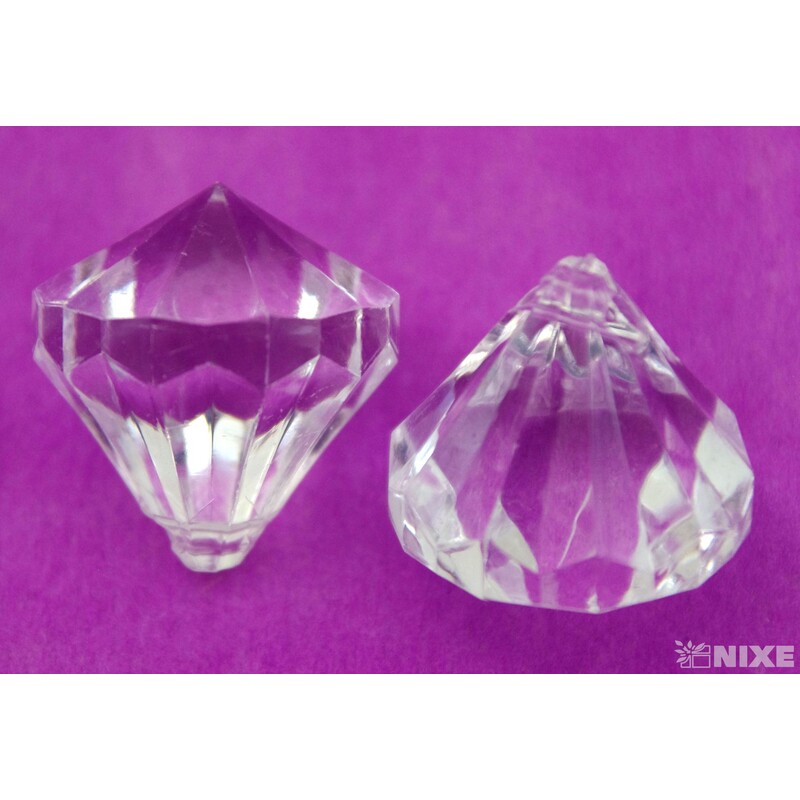 DIAMANT NAVL. AKRYL 25mm 10ks*PRŮHLEDNÁ