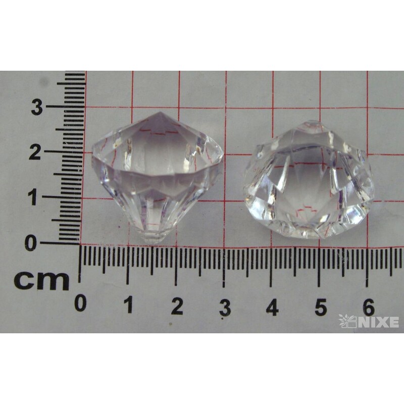 DIAMANT NAVL. AKRYL 25mm 10ks*PRŮHLEDNÁ