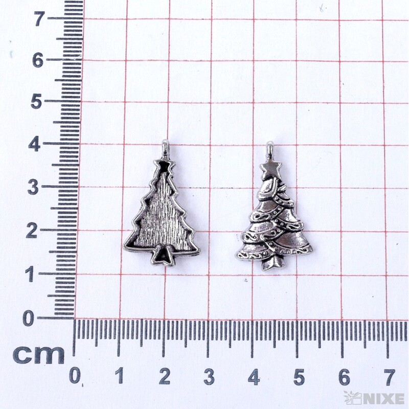 ZÁVĚS KOV STROMEK 20ks 2,5cm*STŘÍBRNÁ