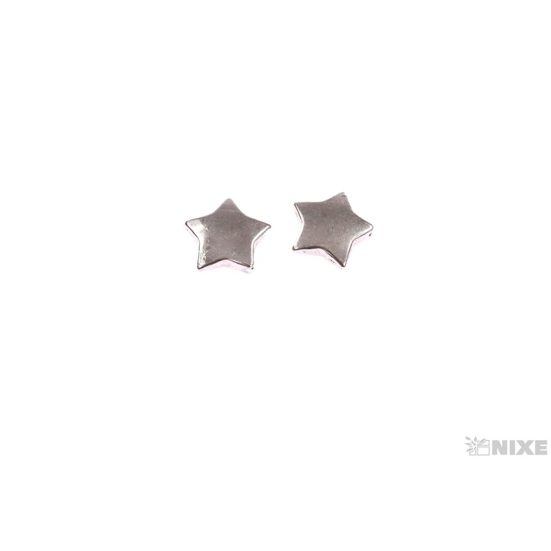 ZÁVĚS KOV HVĚZDA 20ks 1cm*STŘÍBRNÁ