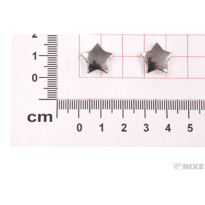 ZÁVĚS KOV HVĚZDA 20ks 1cm*STŘÍBRNÁ