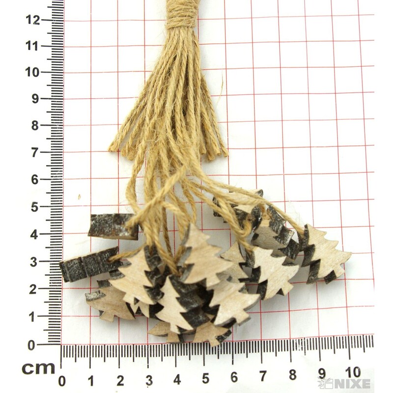 ZÁVĚS STROMEK D 16ks 2cm*PŘÍRODNÍ