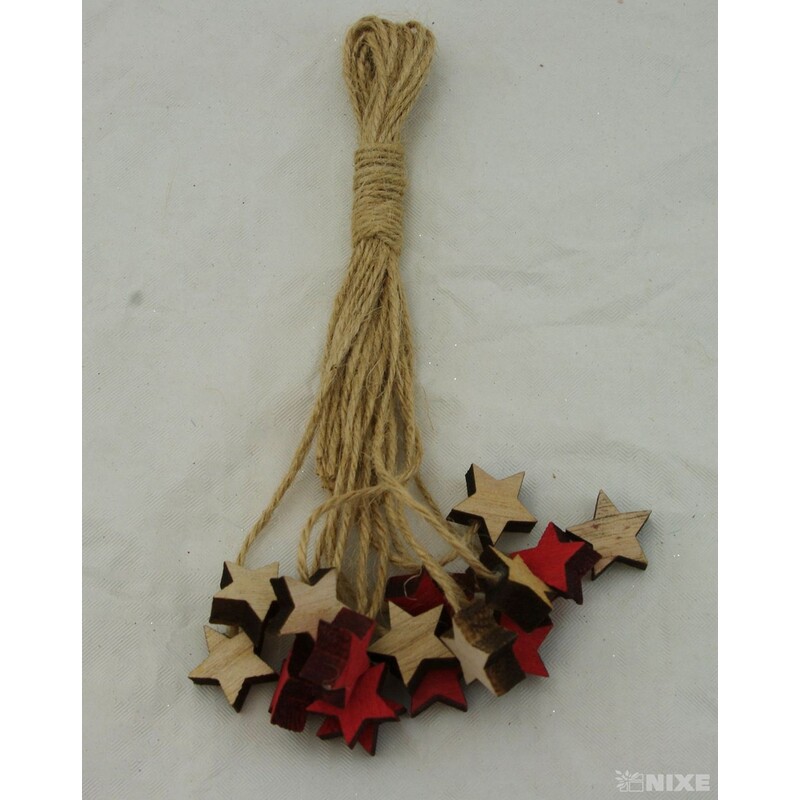 ZÁVĚS HVĚZDA D 16ks 2cm*PŘÍRODNÍ