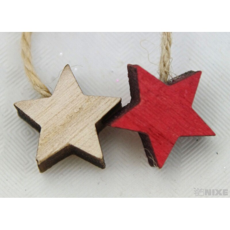 ZÁVĚS HVĚZDA D 16ks 2cm*PŘÍRODNÍ