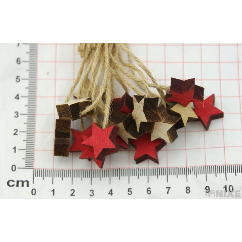 ZÁVĚS HVĚZDA D 16ks 2cm*PŘÍRODNÍ