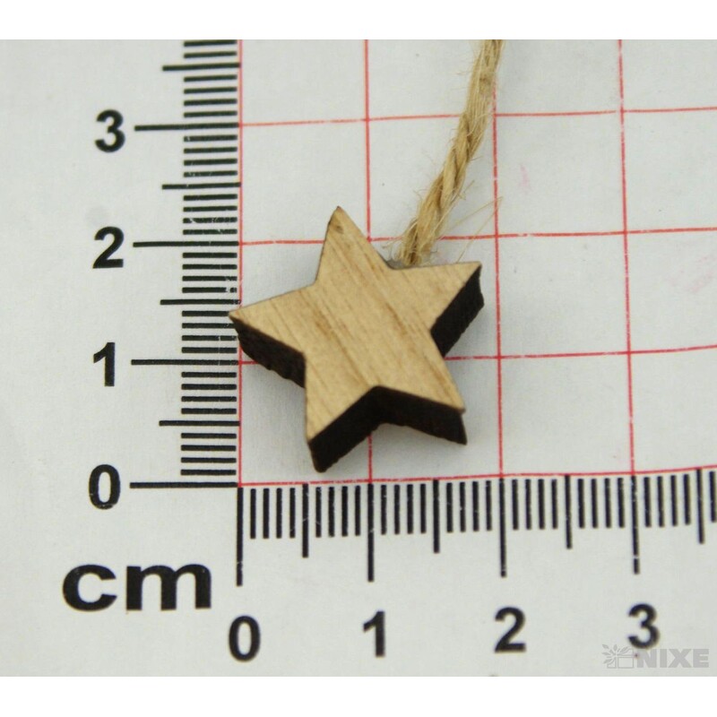 ZÁVĚS HVĚZDA D 16ks 2cm*PŘÍRODNÍ