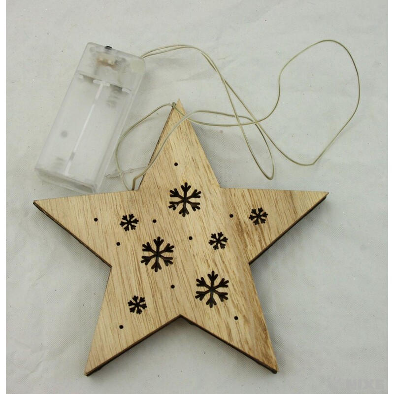 HVĚZDA SVÍTÍCÍ 15cm*PŘÍRODNÍ