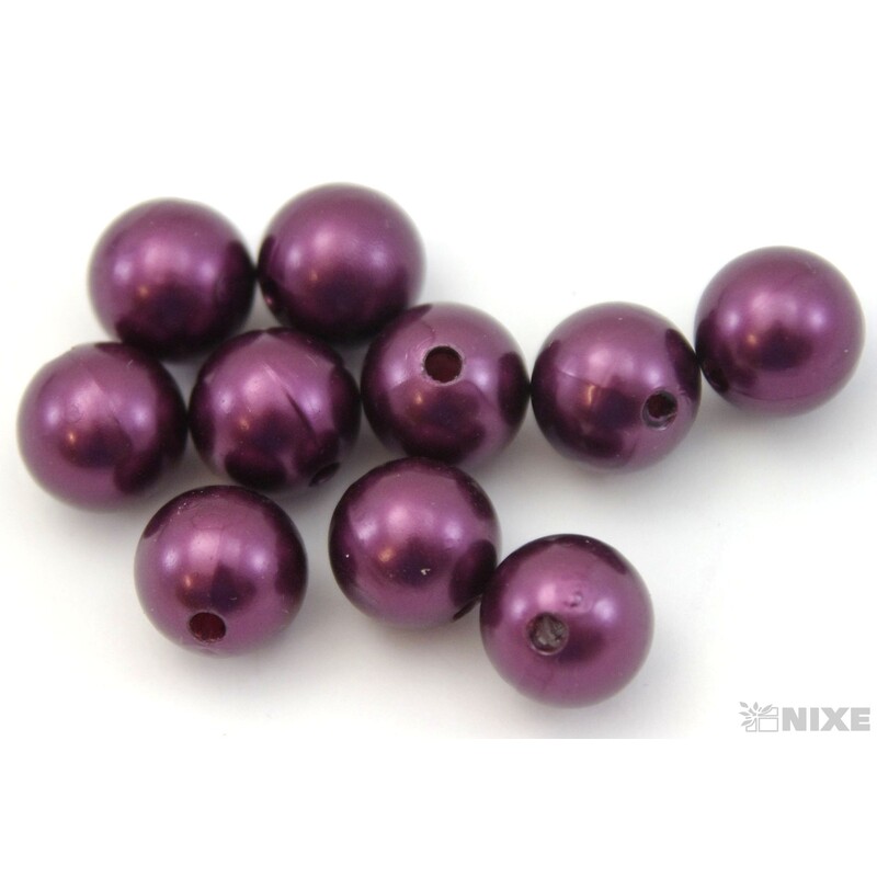 KORÁLKY 14mm 72ks*FIALOVÁ TM.