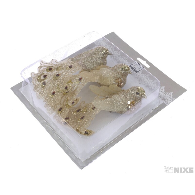 PTÁČEK KLIPS 14cm 3ks*MIX BAREV