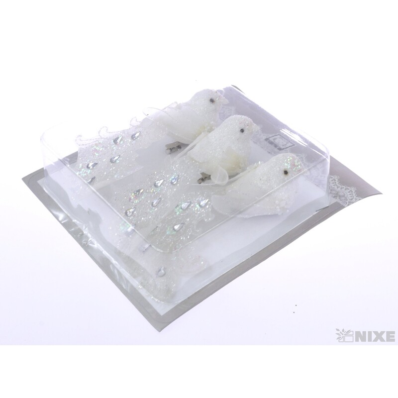 PTÁČEK KLIPS 14cm 3ks*MIX BAREV