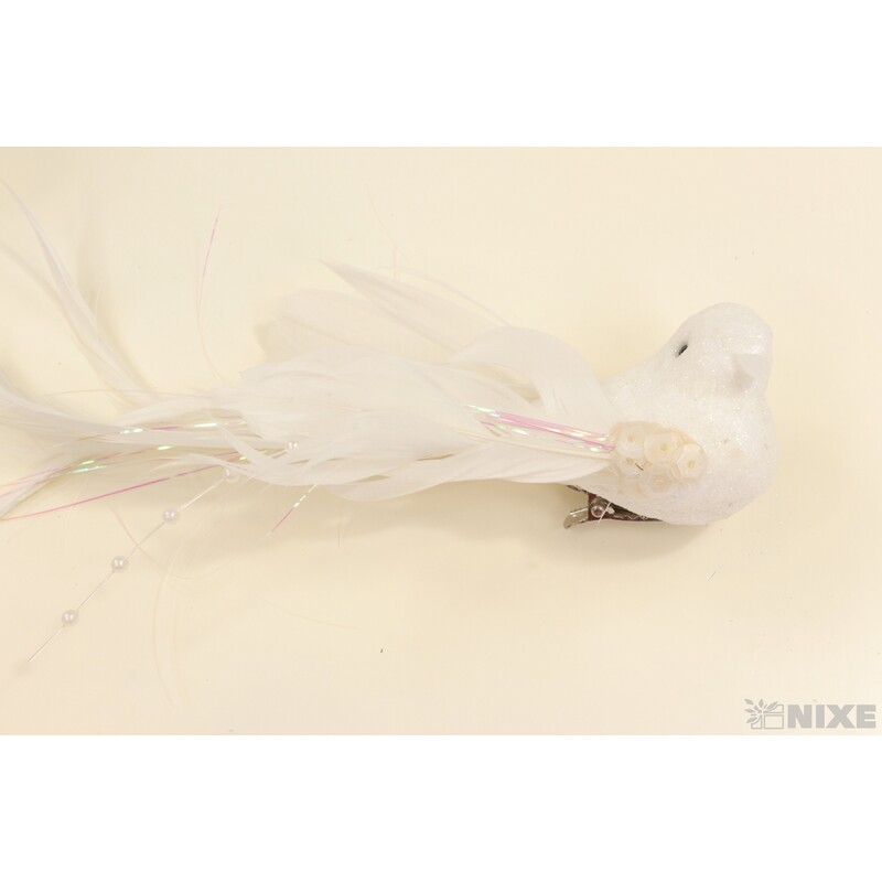 PTÁČEK KLIPS 14cm 6ks*BÍLÁ