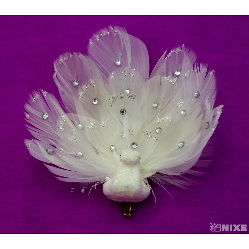 PÁV KLIPS 14cm*BÍLÁ