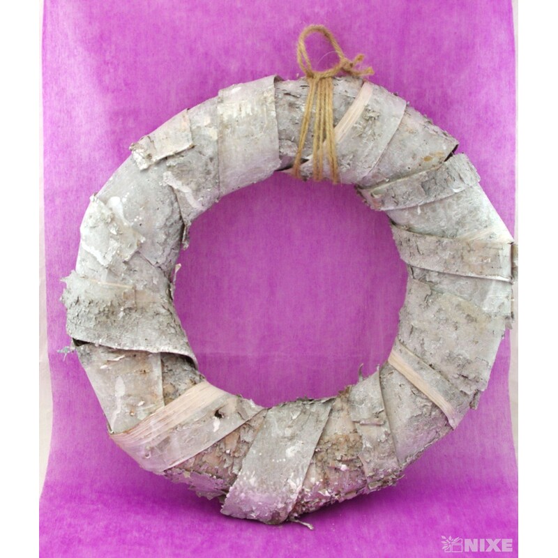 VĚNEC BŘÍZA 45cm*BÍLÁ