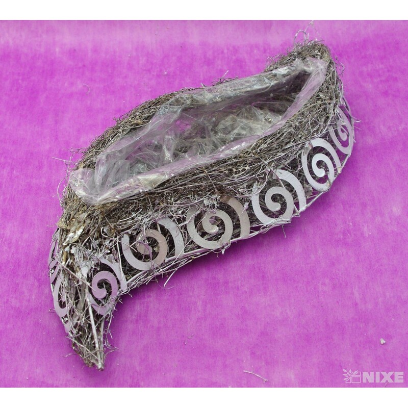 OBAL RÉVA+METAL 46x15cm*STŘÍBRNÁ