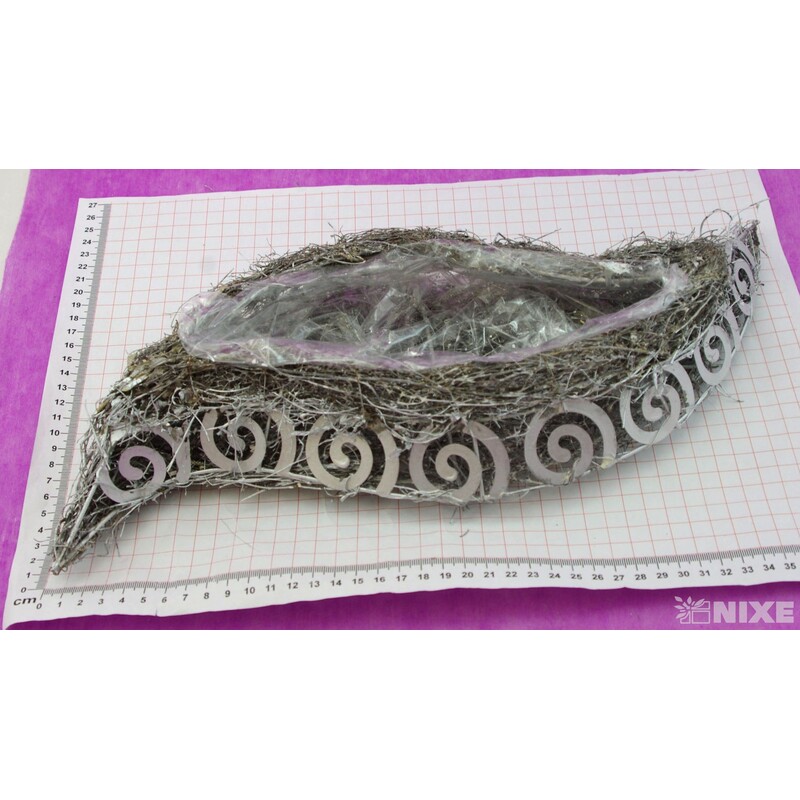 OBAL RÉVA+METAL 46x15cm*STŘÍBRNÁ