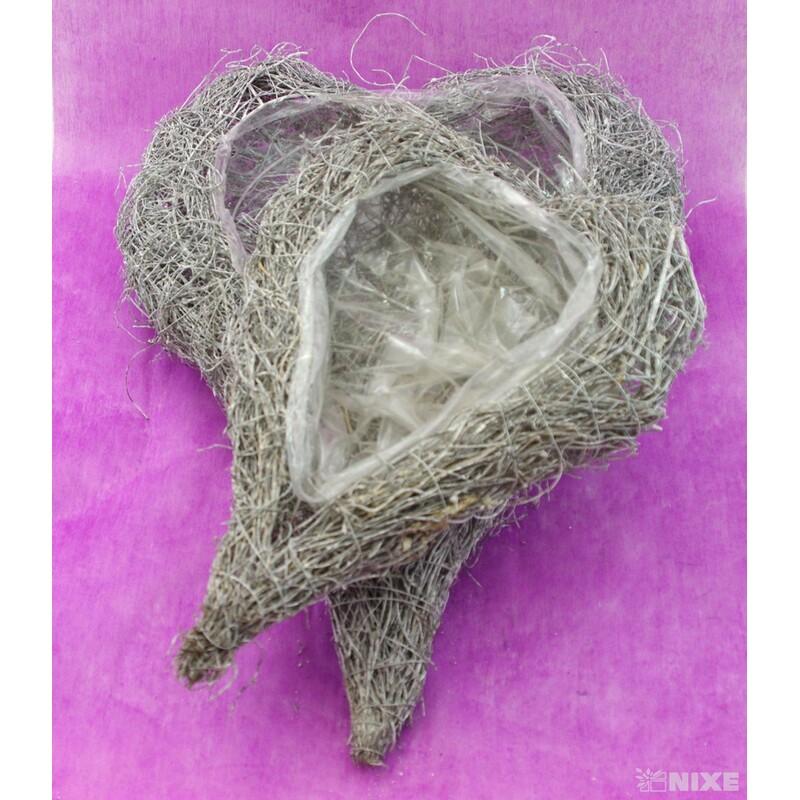 OBAL RÉVA SRDCE 35x7x35cm 22x5x37*STŘÍBRNÁ