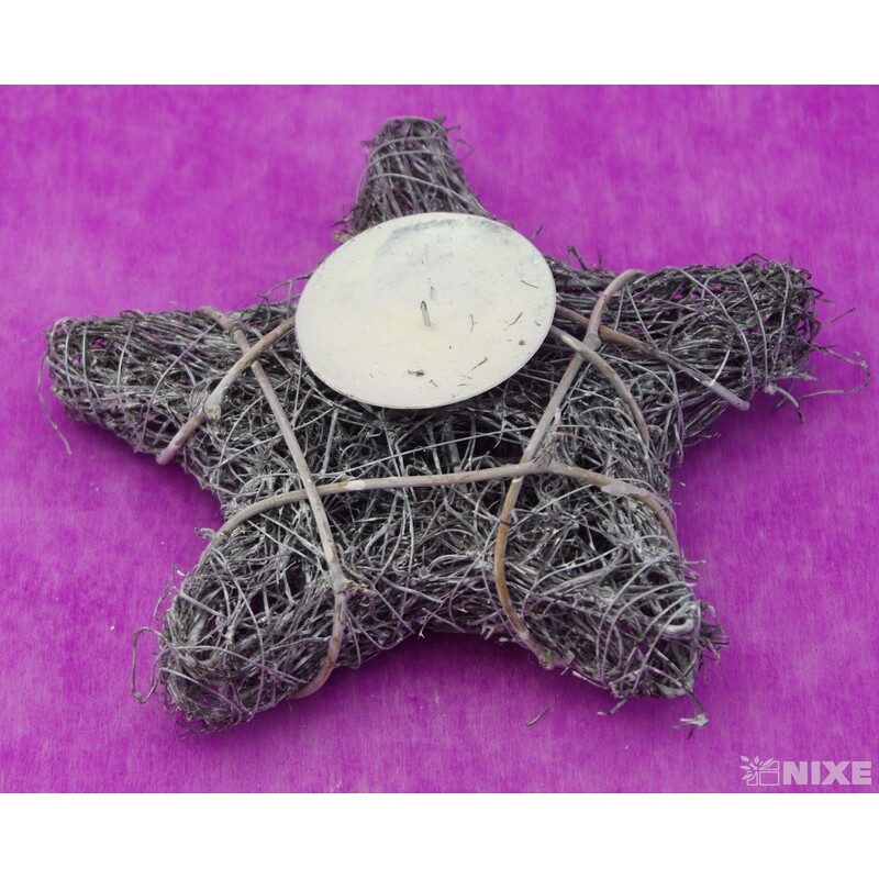 SVÍCEN HVĚZDA 20cm*BÍLÁ